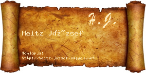 Heitz József névjegykártya